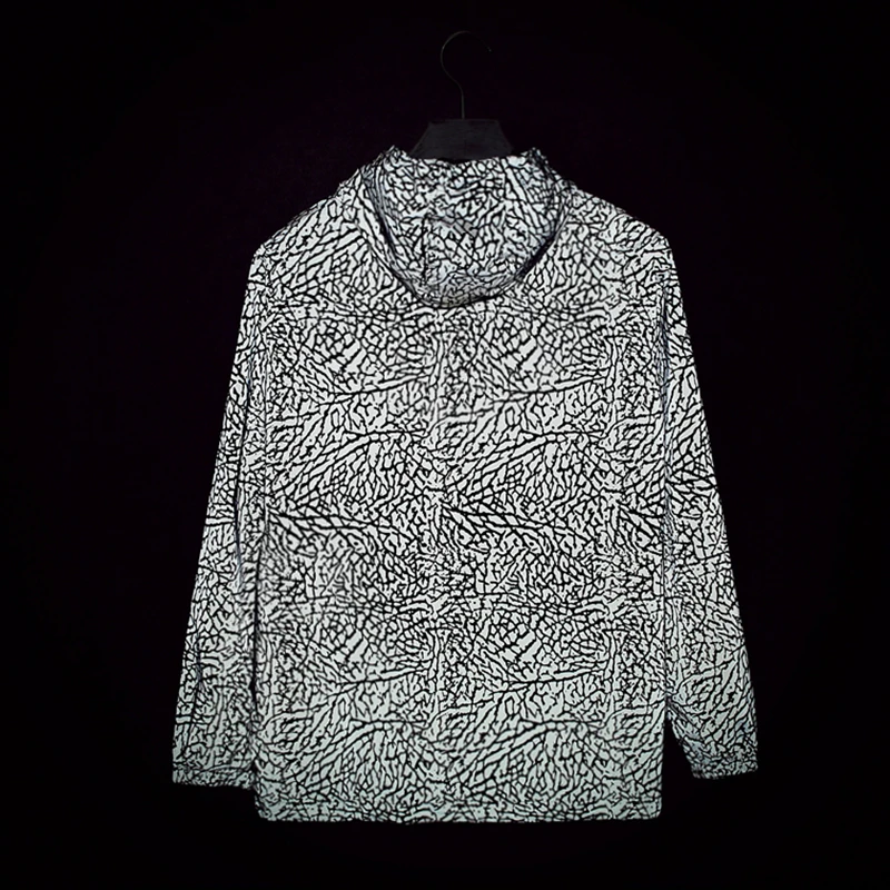 Светоотражающая Мужская куртка уличная одежда для ночных клубов в стиле