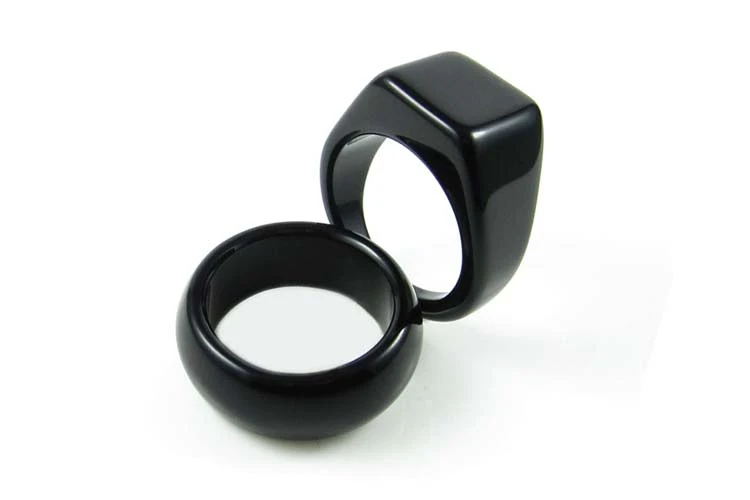 Бесплатная доставка Черное кольцо из оникса и влюбленных креативное внимание