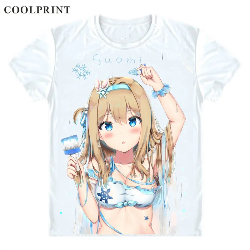 Suomi Kp-31 Kp31 футболка для девушек с фронтальной линией Doujinshi аниме Повседневная