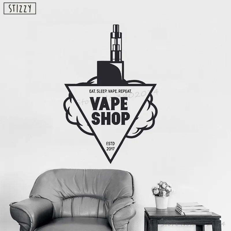 Настенная Наклейка stizzy Interior Vapeshop Logo виниловые настенные наклейки для курения