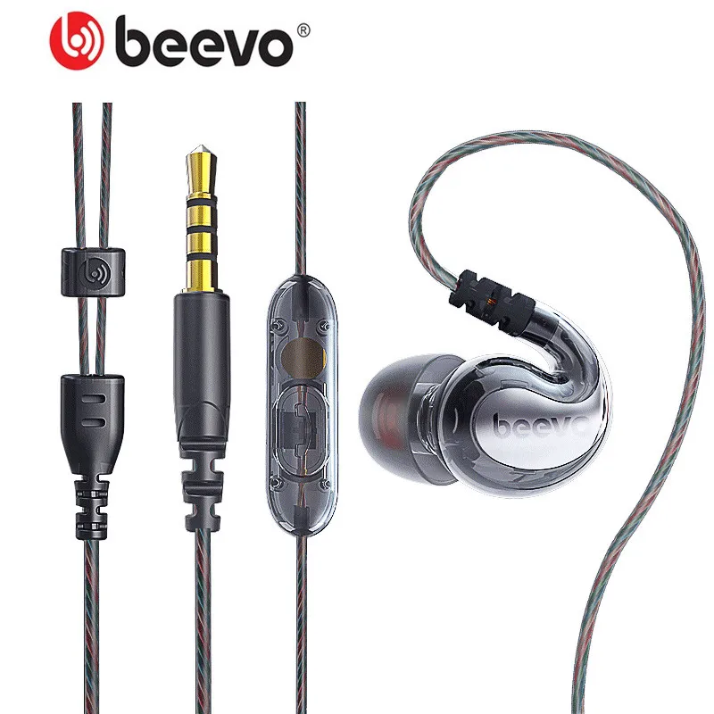 Спортивные наушники вкладыши Beevo металлические Hi Fi TruBass с разъемом 3 5 мм