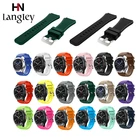 18 видов цветов 22 мм ширина силиконовый ремешок для часов Samsung Gear S3 Frontier Galaxy Watch 46 мм резиновый ремешок для часов, аксессуары, оптовая продажа