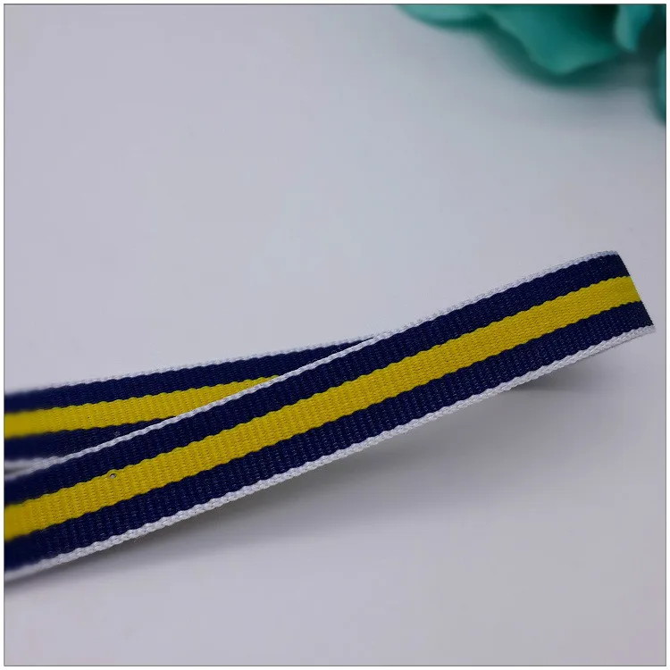 Лидер продаж 10 мм геометрическая темно синяя и желтая лента для шитья платья