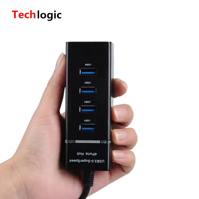 Сверхскоростной портативный концентратор с 4 портами USB 3 0 для ноутбука разъемы