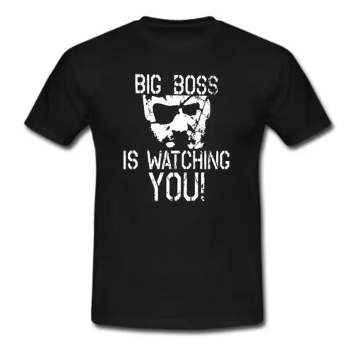BigBoss смотрит на вас металлическое снаряжение твердая черная футболка фантомной