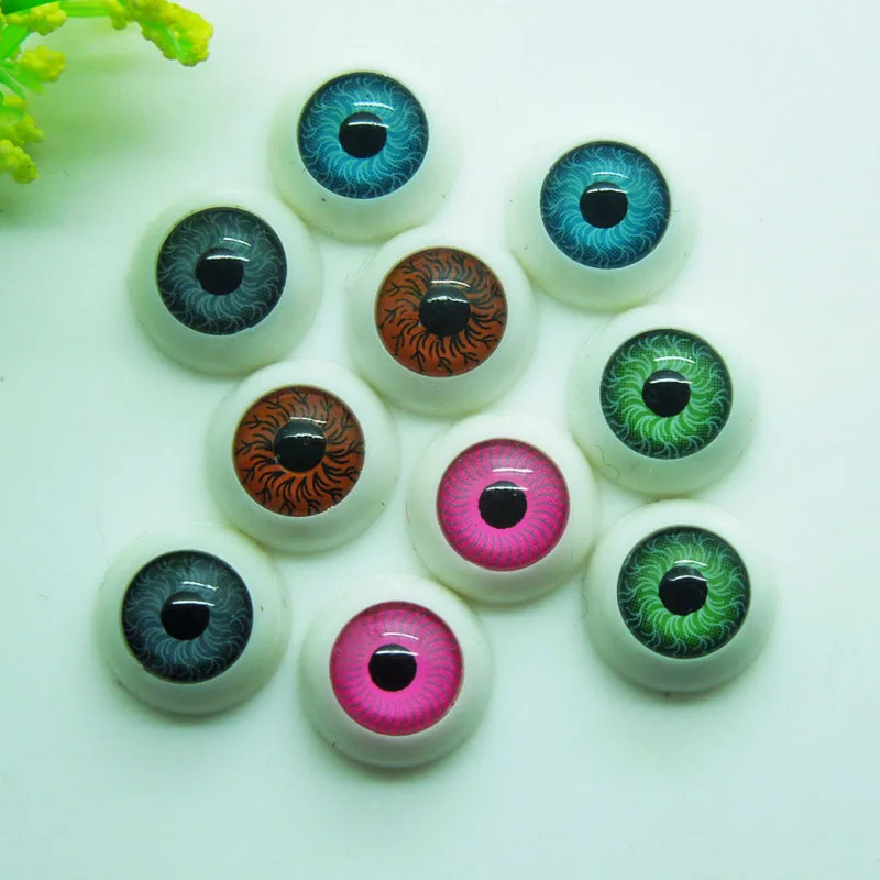 Новое поступление 50 шт. (25 пар) 12 мм Микс Цветов полукруглые акриловые пластиковые