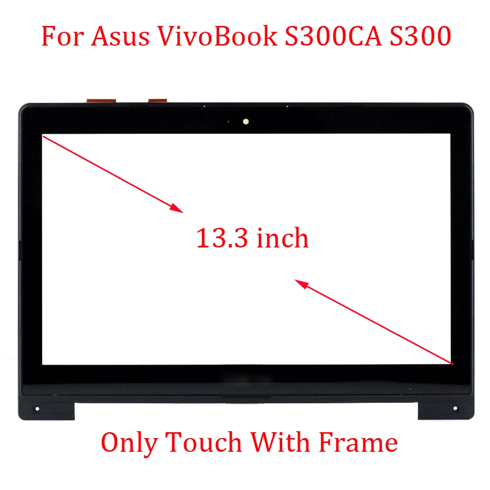 Tela de Substituição para Asus Vivobook S300c S301ca S301la Da5308ra Sensor de Vidro Peça de Reposição com Moldura Painéis e LCDs p/ tablet