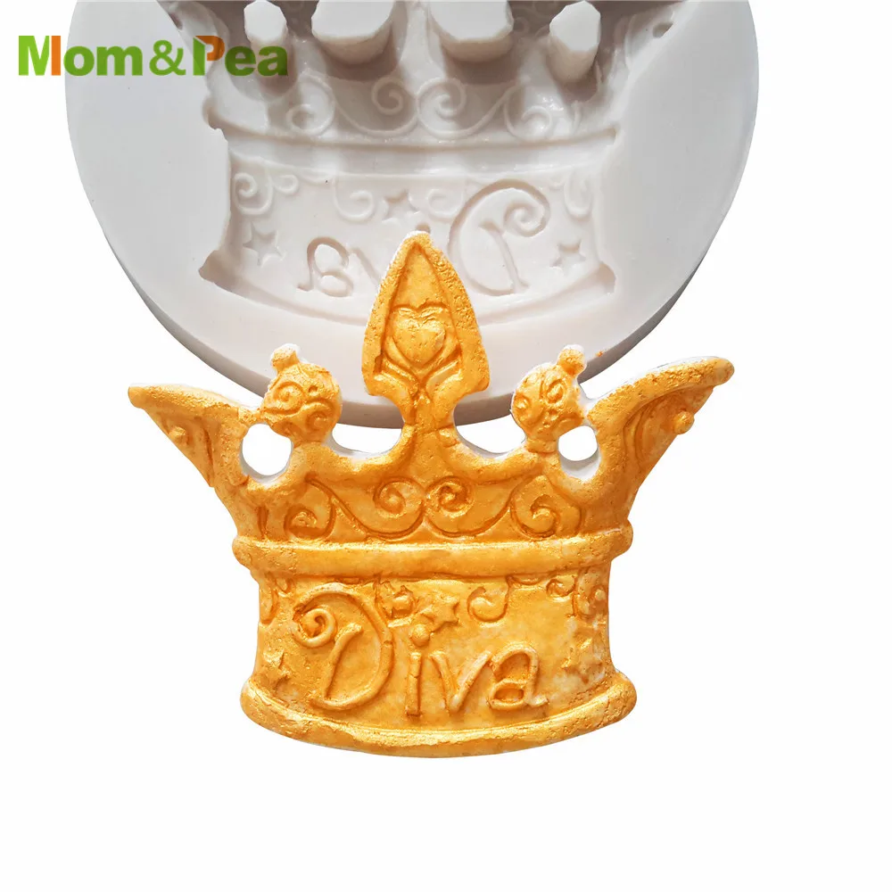 

Mom & Pea MPA0765 силиконовая форма в форме короны для украшения торта, помадка для торта, 3D форма для пищевых продуктов
