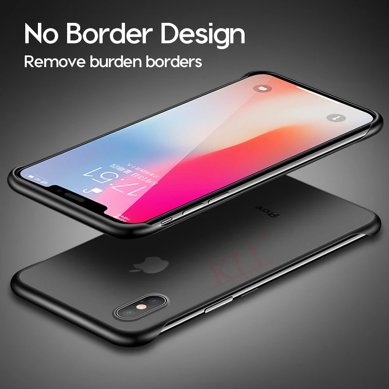 Прозрачный матовый чехол для iPhone 11 Pro Max X XS XR безрамный мягкий жесткий из ТПУ 6 6s 7 8