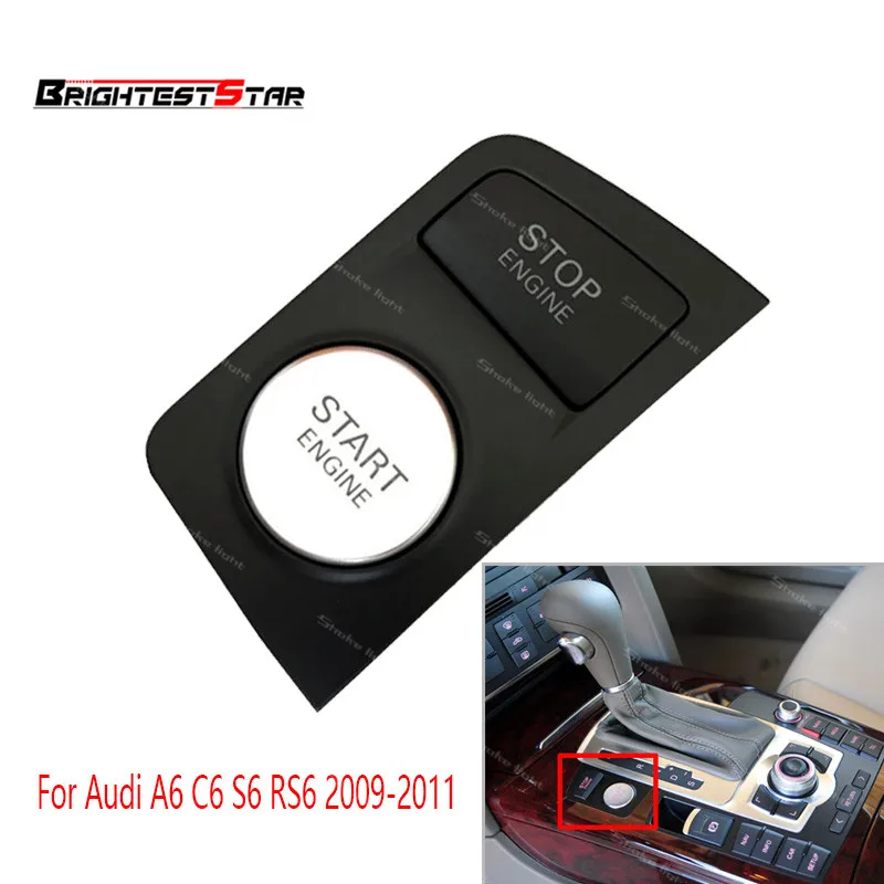 OEM Car Switch Start Button Chrome Stop Engine 4F1905217E For Audi A6 C6 S6 RS6 2009 2010 2011 4F1 905 217 E | Автомобили и