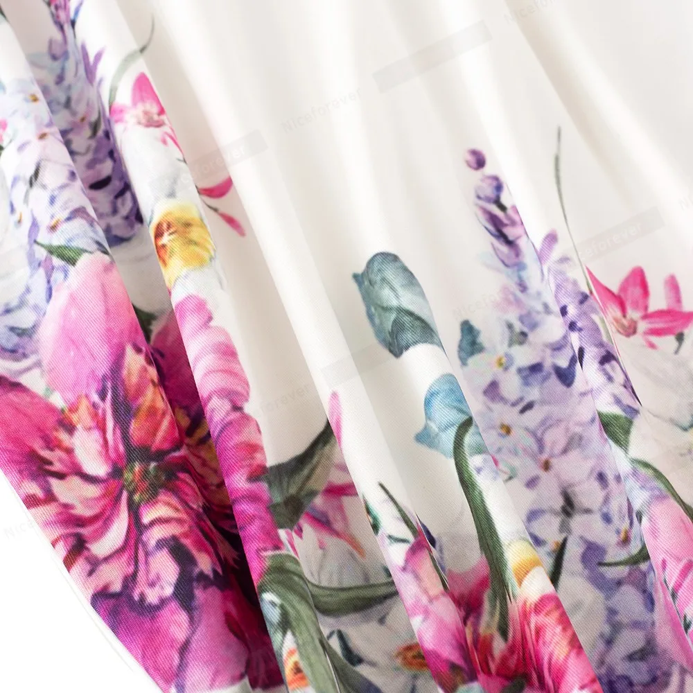 Хорошее-forever винтажное платье с цветочным принтом для работы белое vestidos деловое