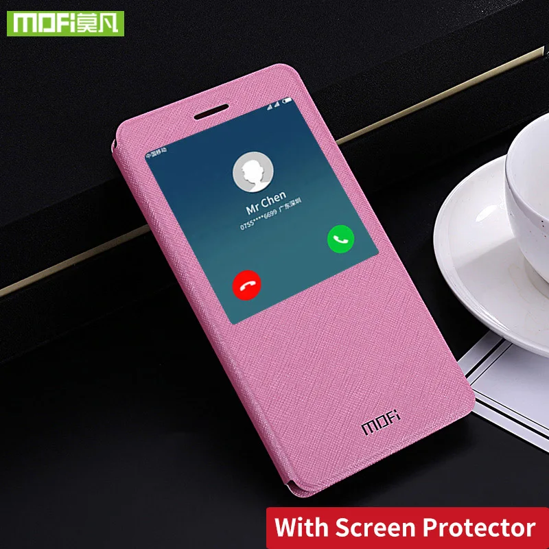 pink W protector MOFI для Xiaomi Redmi Note 4x чехол для Xiaomi Redmi Note 4x Pro Чехол Силиконовый флип кожаный для Xiaomi Redmi Note 4x чехол - Цвет: pink W protector