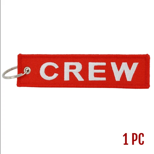 RED CREW Удалить перед полетом брелок OEM Berloques Красная Вышивка Выделите брелки цепи ювелирные изделия авиационные подарки chaviro Masculino - Цвет: RED CREW