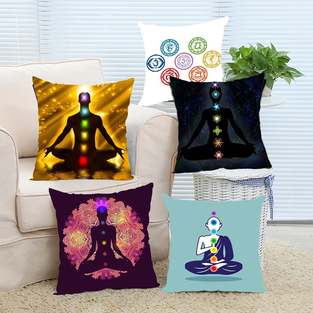 Модный чехол для подушки из чакры йоги дома дивана автомобиля Декор