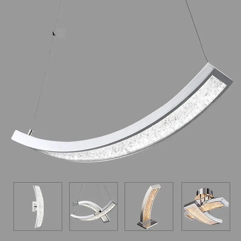 Современный светодио дный светодиодный хрустальный подвесной светильник для
