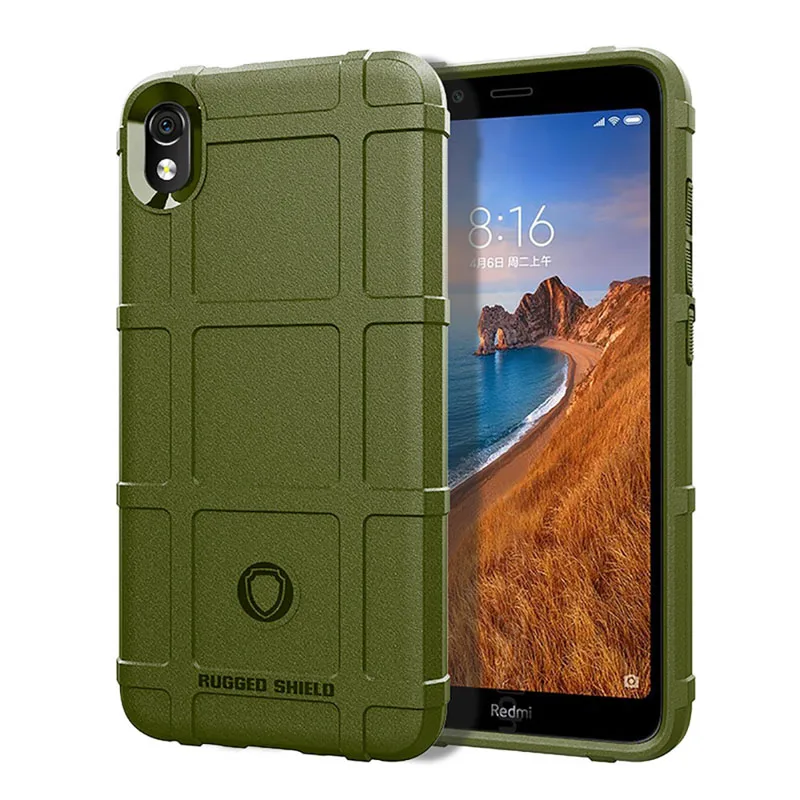 Army Green Для Xiaomi Redmi 7A чехол Защитный силиконовый чехол для Xiaomi Redmi Note 7 8 Pro 8T 7 8 A Прочный чехол для Xiomi Redmi 8A чехол - Цвет: Army Green