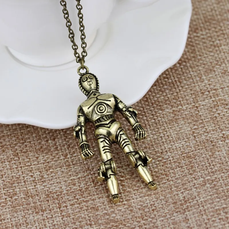 Фильм ювелирные изделия Звездные войны R2D2 и C-3PO роботы Звездные войны чокер винтажные ожерелья с подвесками высокого качества сплав аксессуары
