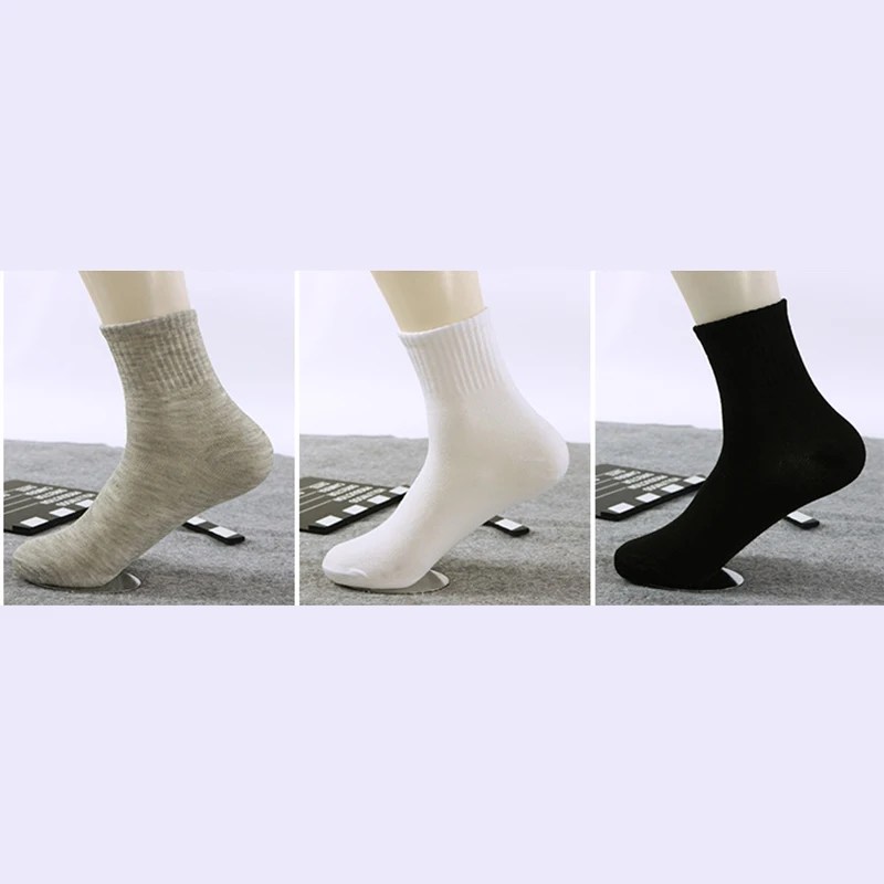10 Pairs/Lot The Four Season Style Sports Casual Black White Gray Disposable Men Both Indoor Floor Tube Socks Wholesale Hot Sale | Мужская
