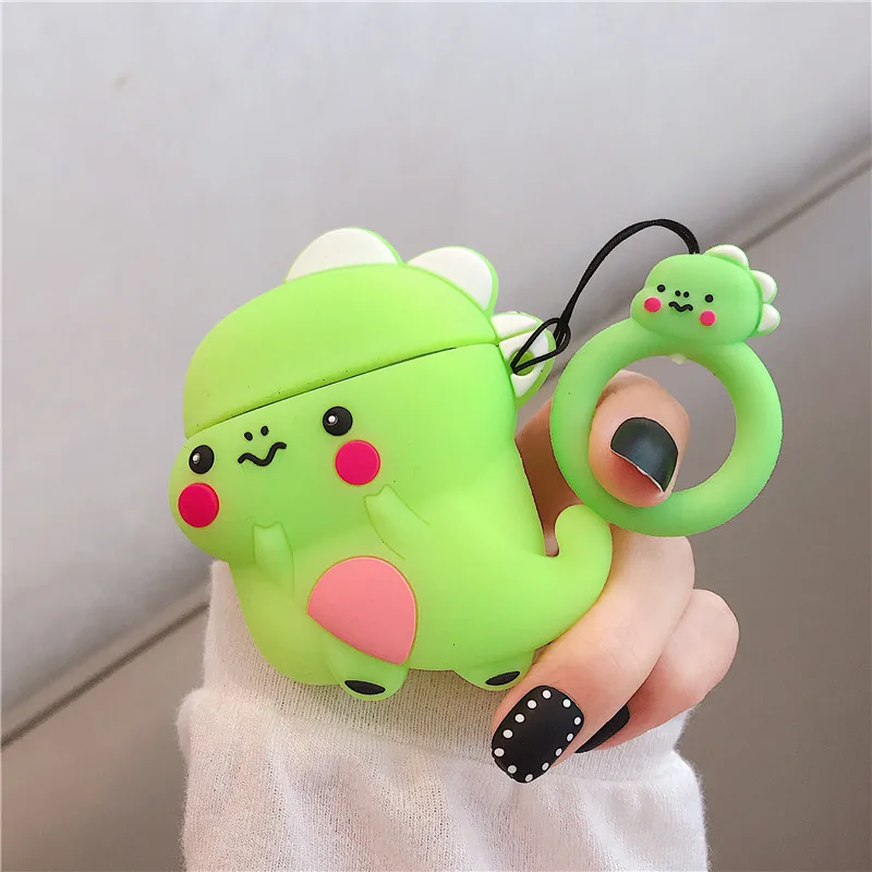Чехол для AirPods с 3D рисунком стежка, чехол для наушников s для Apple Airpods 2, чехол, забавные аксессуары, Защитные Чехлы, кольцо на палец, ремешок