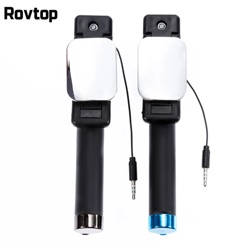 Rovtop проводное зеркало селфи палка для iPhone 6 6S 5S samsung Android монопод Pau de