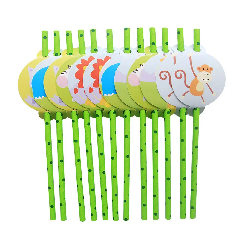 Jungle Animals Monkey Giraffe Disposable Tableware Straw Candy Box Hat Cupcake for Kids Birthday Party Baby Shower Supplies | Дом и сад
