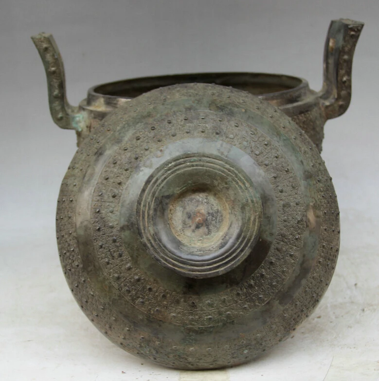 Коллекционный Бронзовый S2061 12 &quotстарая китайская бронзовая фигурка периода