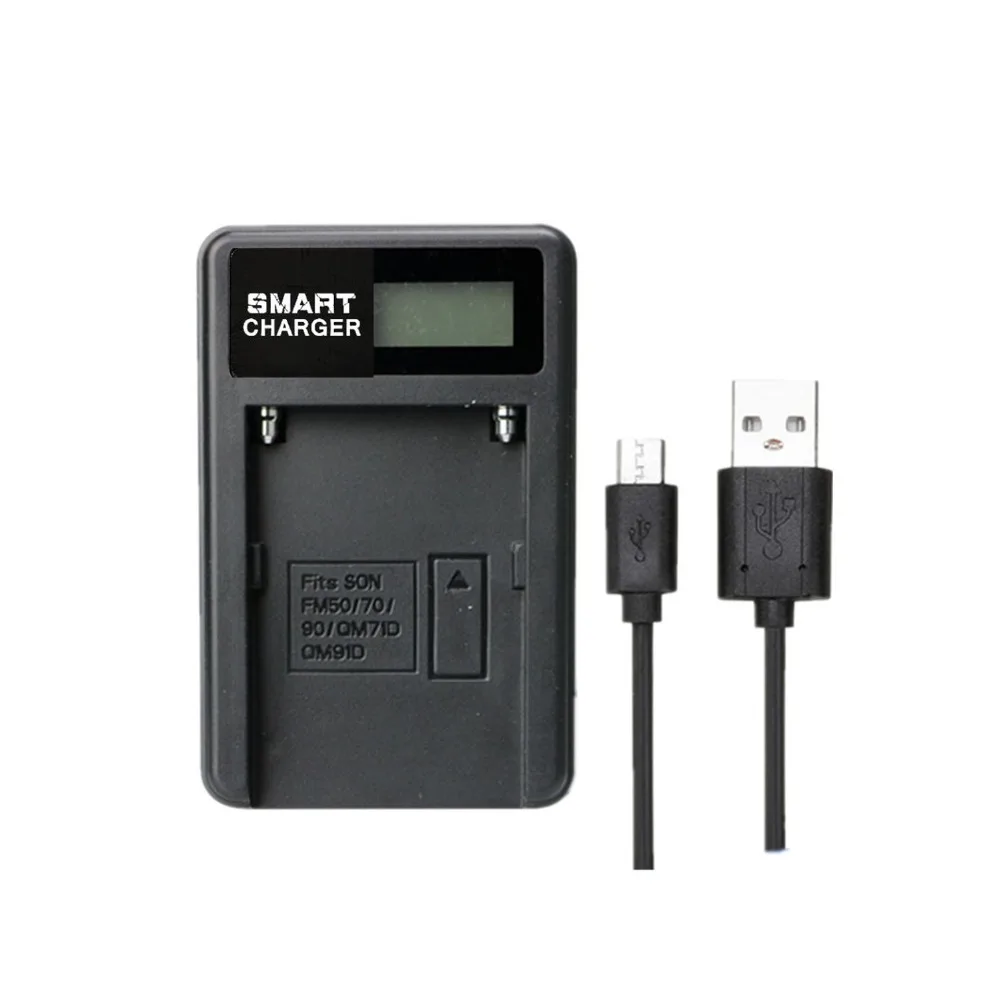 2 шт. 7200 мАч NP-F960 NP-F970 батарея с зарядным устройством для Sony F960 F970 аккумуляторная |