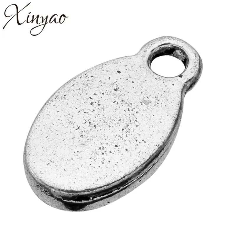 50 шт./лот медные Подвески в виде алфавита любви античные Плавающие серебряного