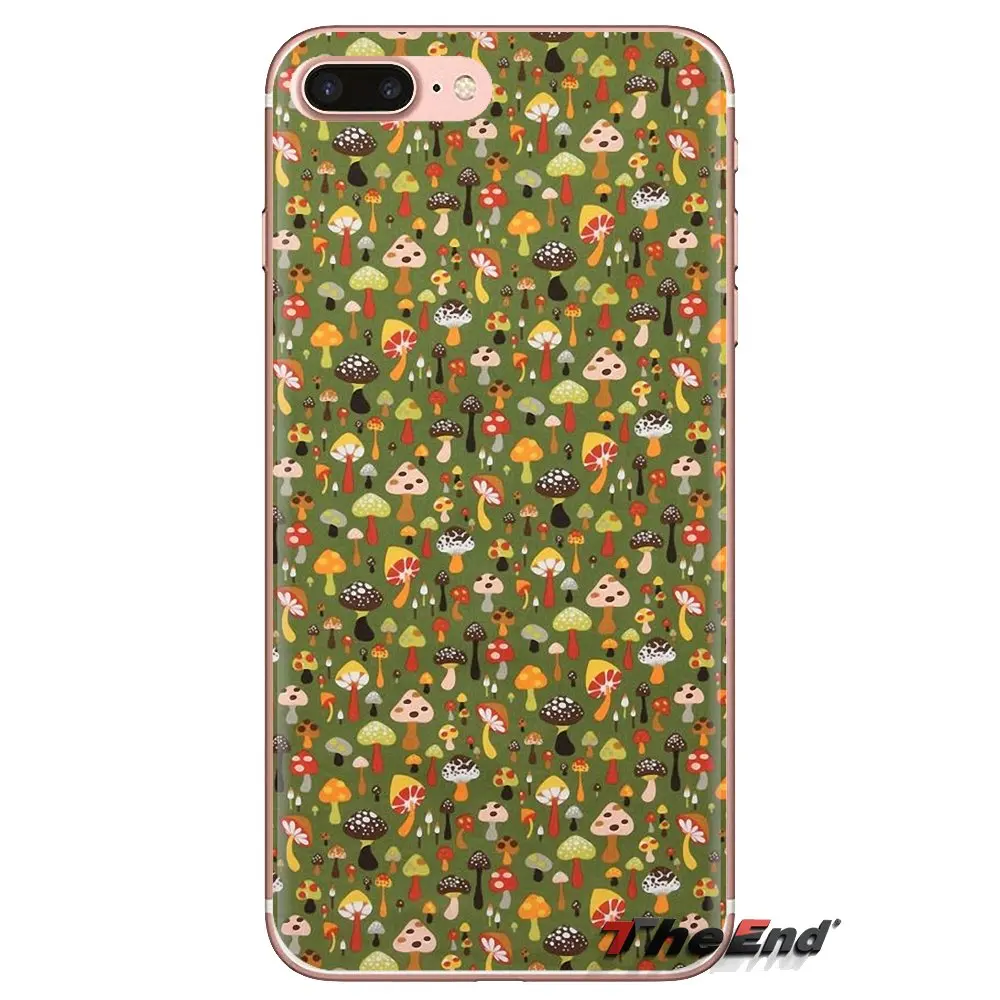 Красные супер красочные грибные прозрачные мягкие чехлы для iPod Touch Apple iPhone 4 4S 5 5S SE