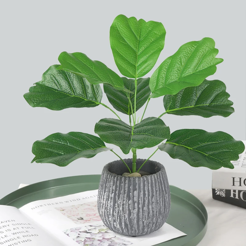 42 см искусственный банан листья искусственные зеленые горшечные растения