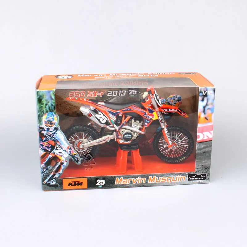1/12 KTM 250SX-F № 25 напитка red bull от производителя racer SXF 2013 Марвин Musquin масштаб мотоциклов литья под давлением модель Мотокросс MX Байк игрушки