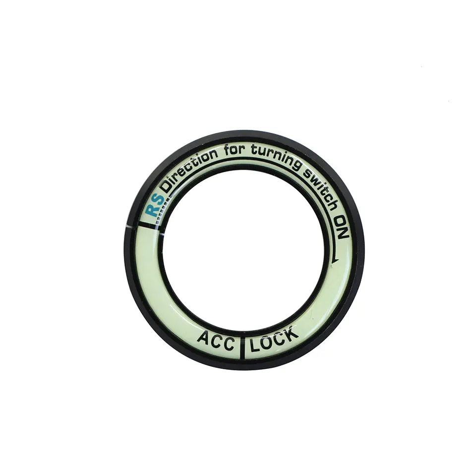 1 шт. светящийся алюминиевый сплав автомобильный ключ зажигания защитное кольцо