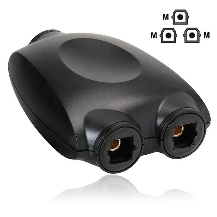 Практичный цифровой волоконно-оптический аудио 2 Way Джек Домкраты адаптер кабель