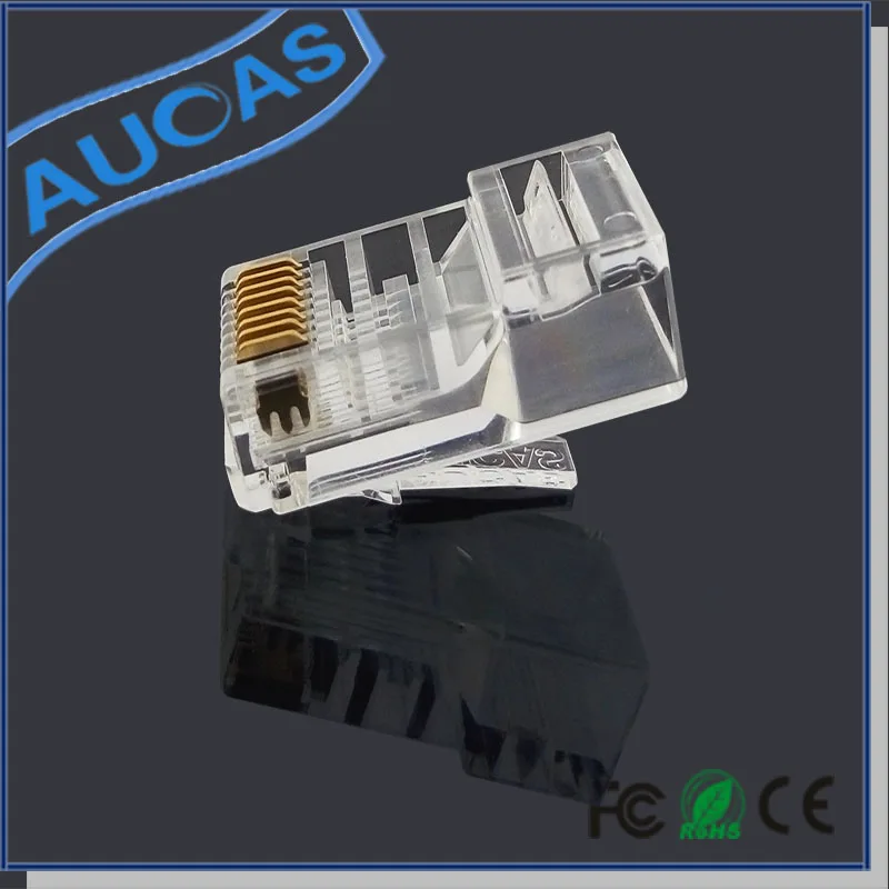 Сетевой кабель Aucas 8p8c cat5e RJ45 50 шт. разъем rj4 ca5e 2 шт./компл. неэкранированный