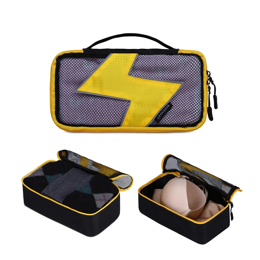 BAGSMART 7 Pcs/Set Nylon Packing Cubes For Clothes Travel Bags Shirts Waterproof Duffle Bag Organizers with Shoes Unisex | Багаж и сумки