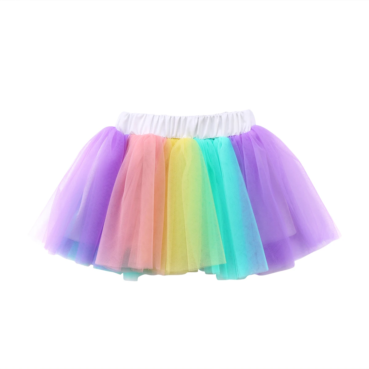 

Платье-пачка радужной расцветки для маленьких девочек, балетное платье, костюм для танцев, размер От 1 до 4 лет, 2018