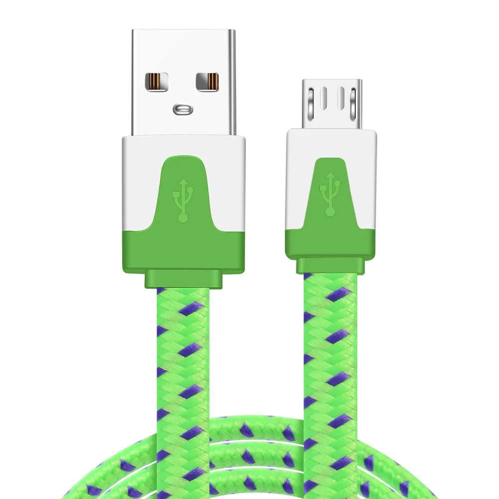 Олаф микро USB кабель 2.4A телефон Быстрая зарядка кабель для samsung huawei P20 Xiaomi Redmi LG Microusb зарядное устройство кабель Micro USB шнур - Цвет: Green