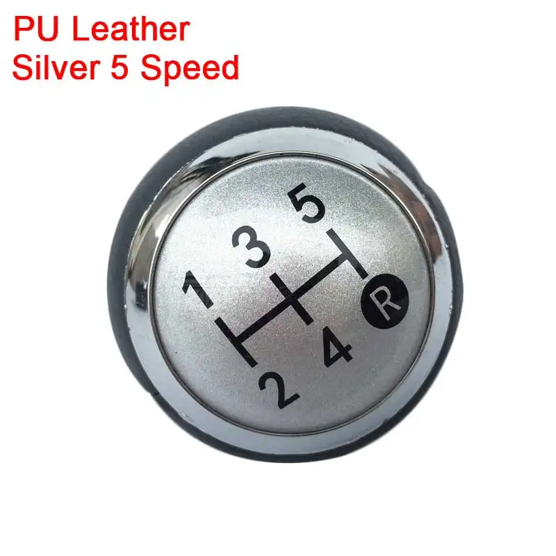 PU leather Silver 5 5/6 ручка переключения скоростей крышки рычага ручки для Toyota Corolla 1.8MT 2007-2013/AVENSIS YARIS D4D URBAN RAV4 CRUISER ALTIS - Название цвета: PU leather Silver 5
