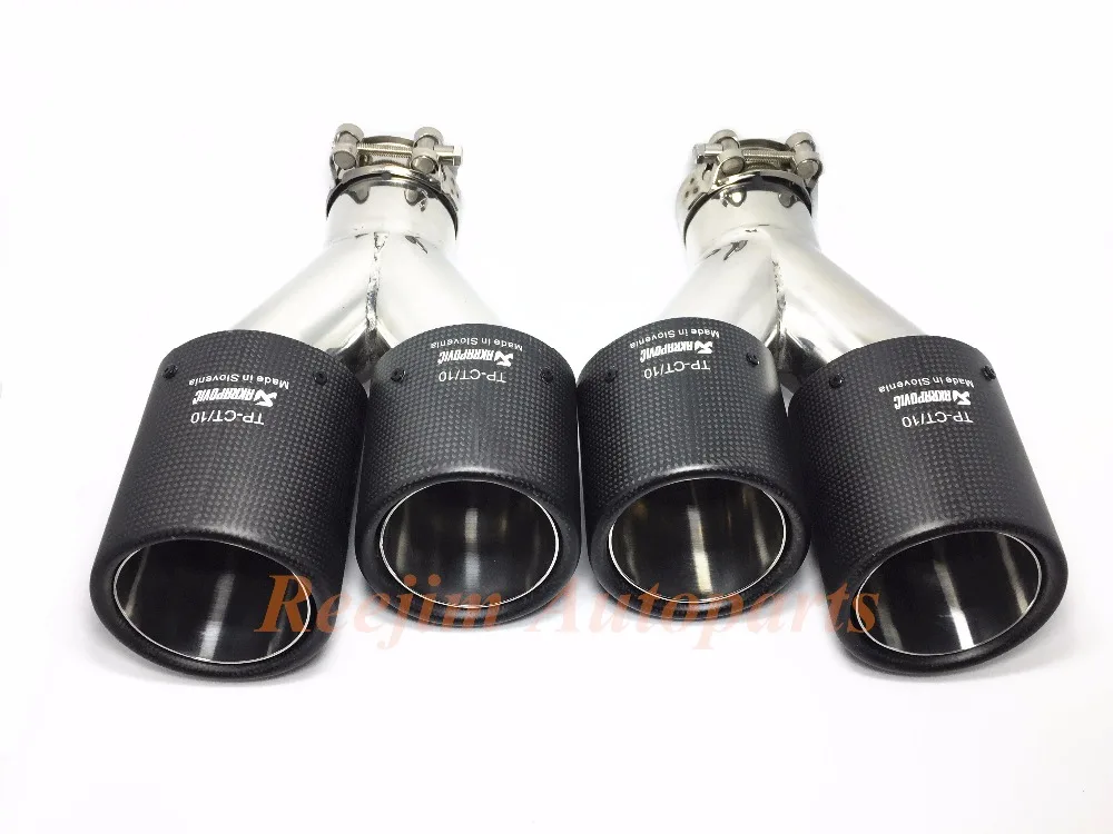 Впускной 2 5 &quotвыход 3 5&quot двойной нержавеющей akrapovic выхлопная насадка автомобиля