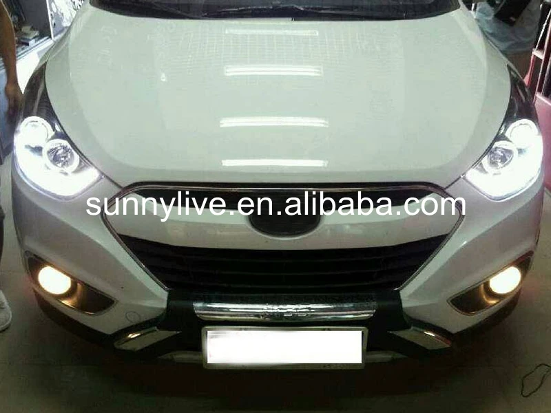 Для HYUNDAI Tucson IX35 светодиодный ная фара ангельские глазки 2009 2013 год Тип SN|angel eyes|eyes