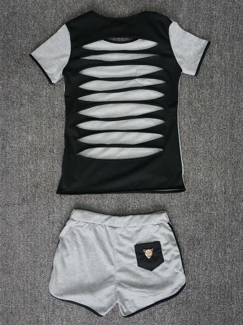 Новинка 2017 сексуальный комплект из 2 предметов женские черные брюки и