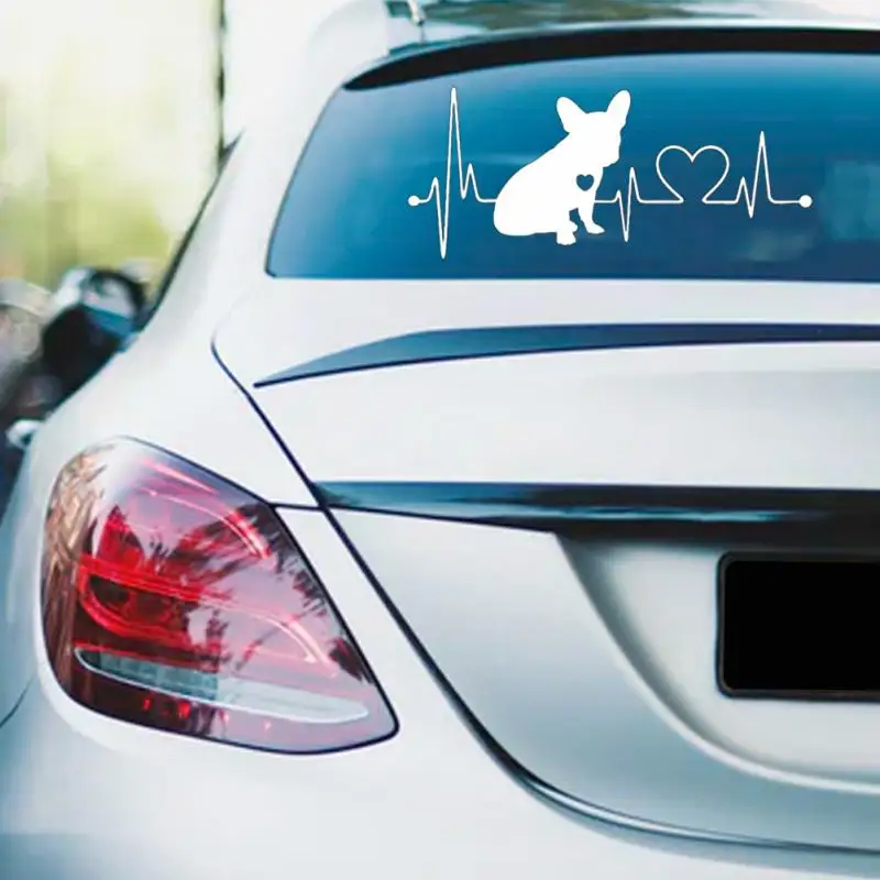 Водонепроницаемая виниловая декоративная наклейка в виде французского бульдога