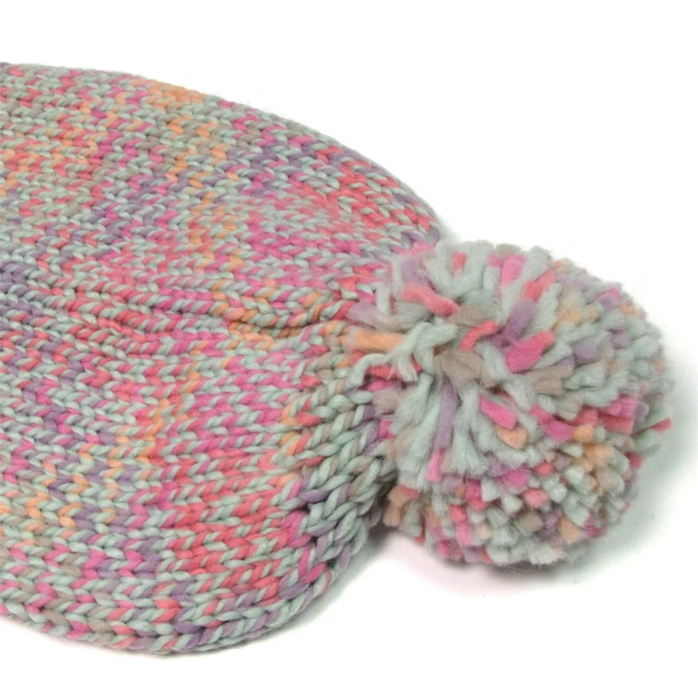 шапка женская Трикотажные Зимнюю Шапку Для Женщин Помпоном Мяч Симпатичные