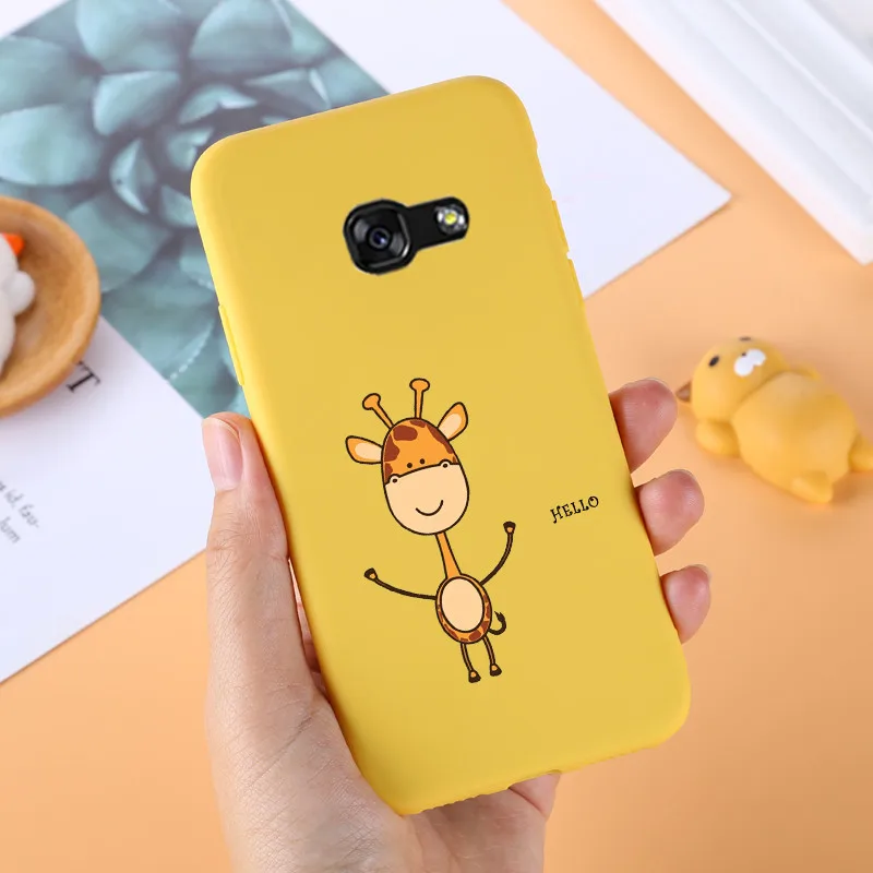 Для samsung A5 SM-A520F Чехол Мягкий силиконовый чехол для телефона для samsung Galaxy A3 A5 A7 чехол Fundas матовый желтый узор - Цвет: 14