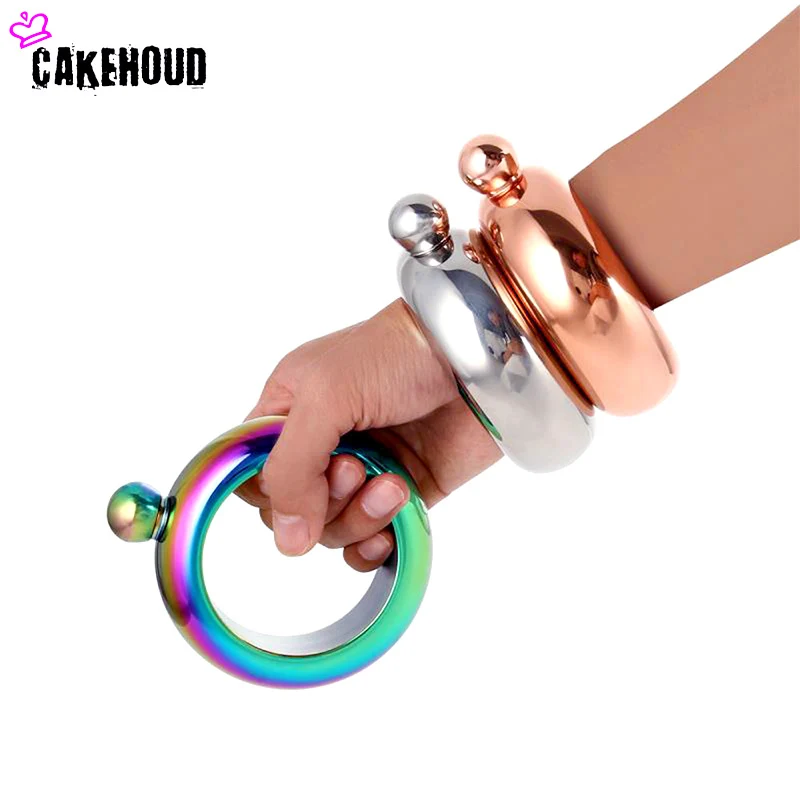 CAKEHOUD 3,5 унц. Нержавеющая сталь кувшин браслет алкоголя фляжка Воронка браслет ювелирных изделий Воронка браслет Drinkware 3 цвета
