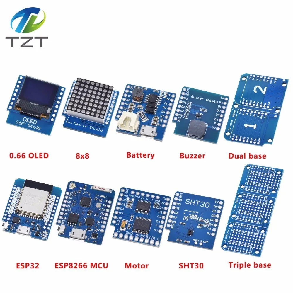 Esp8266 D1 Mini Pro Wi Fi Nodemcu данных щит регистратора Ds1307 Батарея 0 66 Oled Dc Мощность зуммер