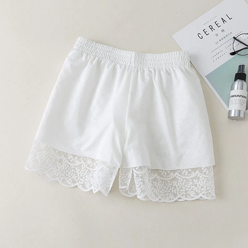 

Sale New Fashion women Summer Hot Shorts Sexy Summer Style Lace Casual Shorts High Elastic Waist Summer Shorts White Black