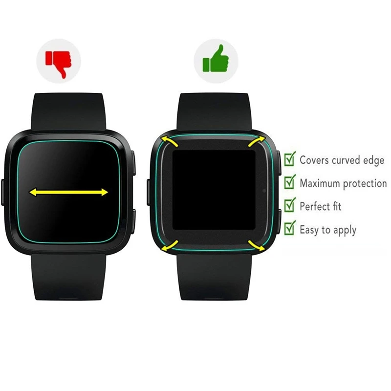 Защитный чехол для часов Fitbit Versa Lite с полным покрытием закаленное стекло защиты