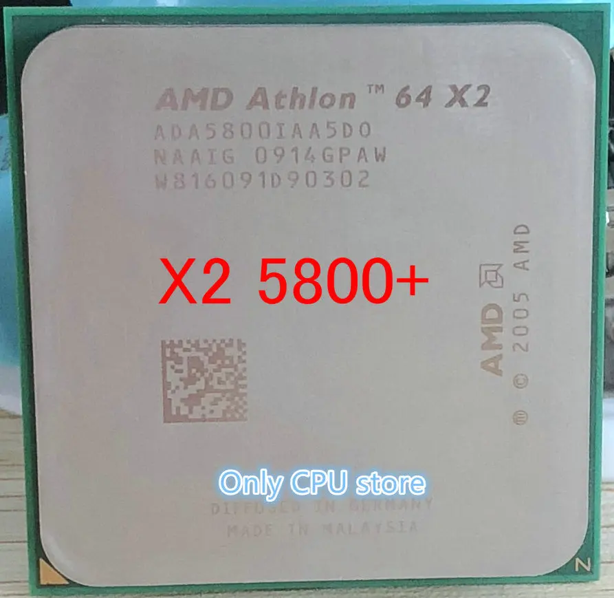 Процессор AMD Athlon 64X2 5800+ процессор Socket AM2 940pin 3,0 ГГц 89 Вт двухъядерный настольный процессор ada5800ia5do