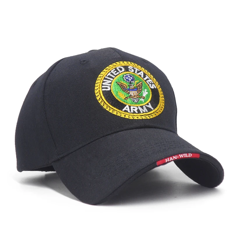 Армии США Бейсбол Кепки Для мужчин Snapback Шапки на открытом воздухе занятий